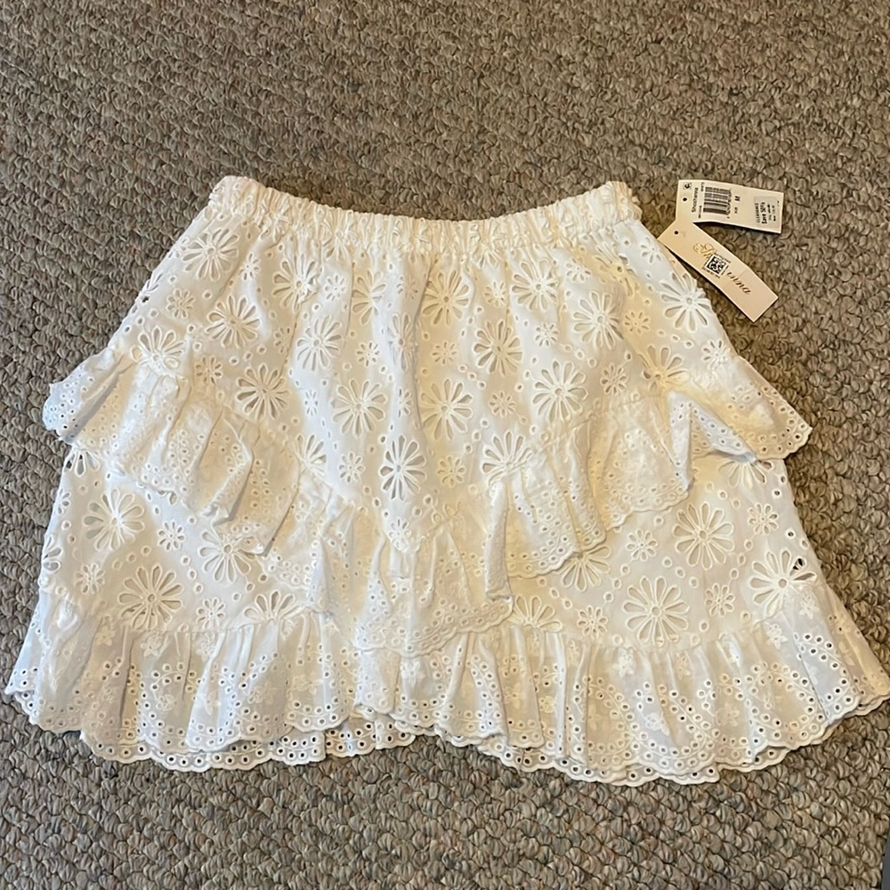 Shoshanna White Floral Skirt - Size M, NWT